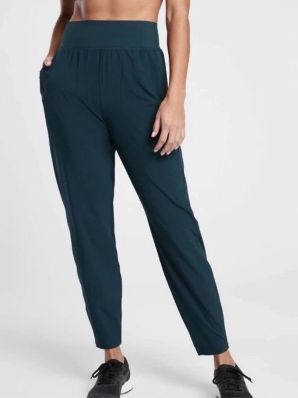 Athleta "Run With It" pants in a blue teal size 1X